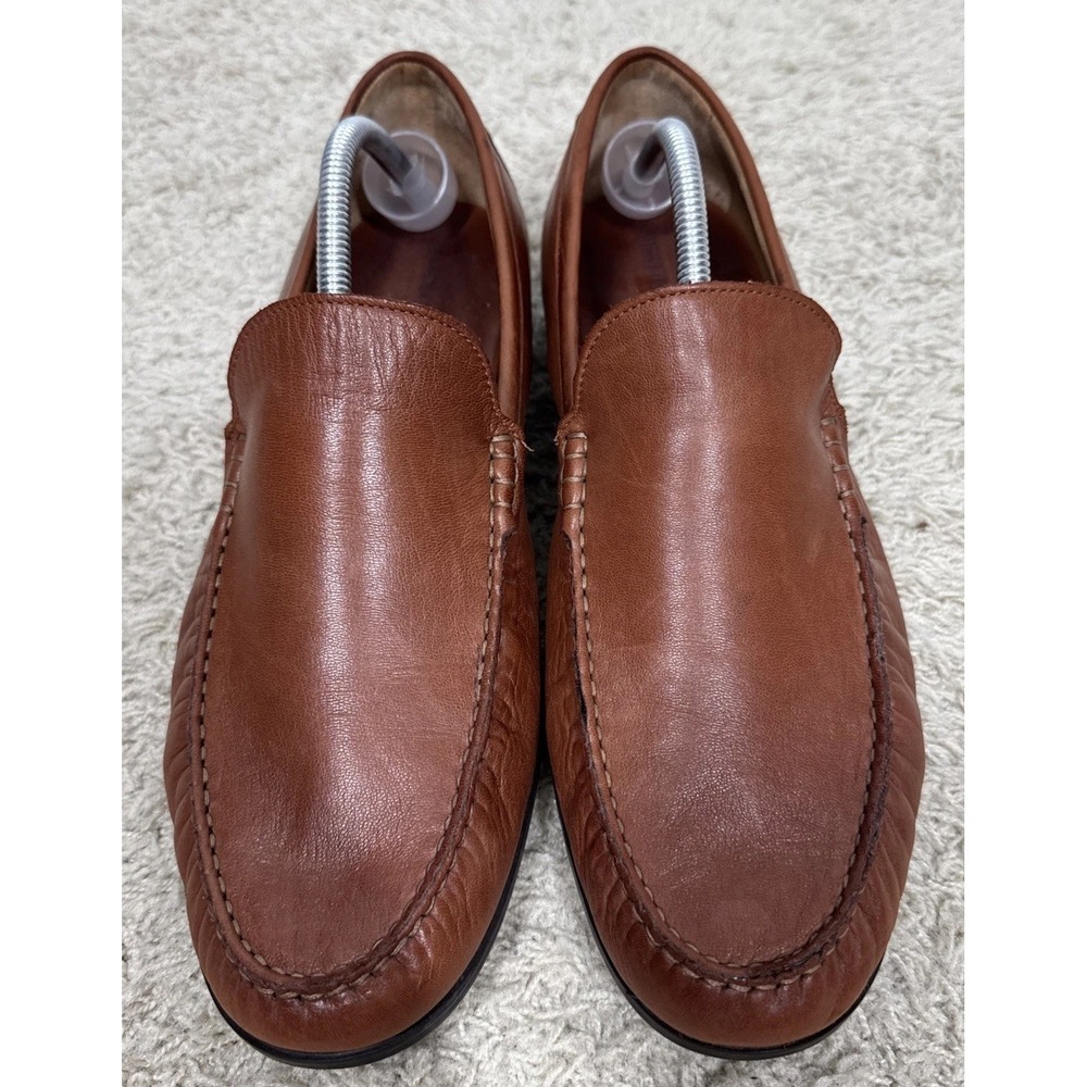 Johnston‎ & Murphy Cresswell Venetian Soft Brown Sheepskin Leather Loafers 11.5M